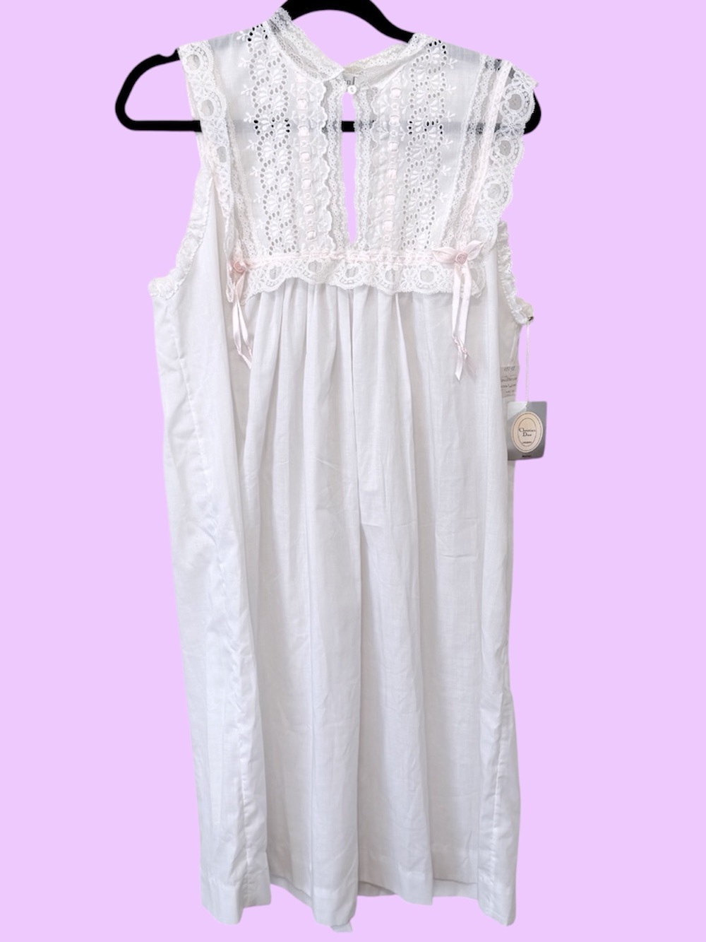 Deadstock vintage Christian Dior lingerie cottagecore night dress